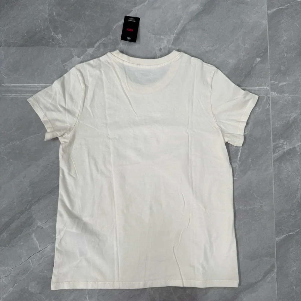 Women’s Levi’s Perfect T-Shirt Moody Spot The Tab Cowboy Boots Graphic Small - Picture 8 of 16